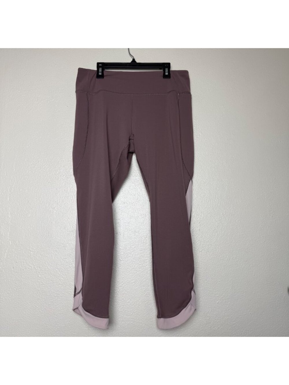 CALIA By Carrie Underwood Mauve Ankle-Length Leggings With Side Panels Size L